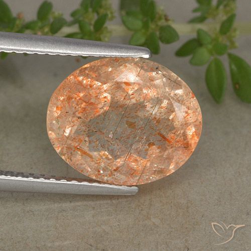 483ct Orange Sunstone Gemstone Oval Cut 121 X 101 Mm Gemselect