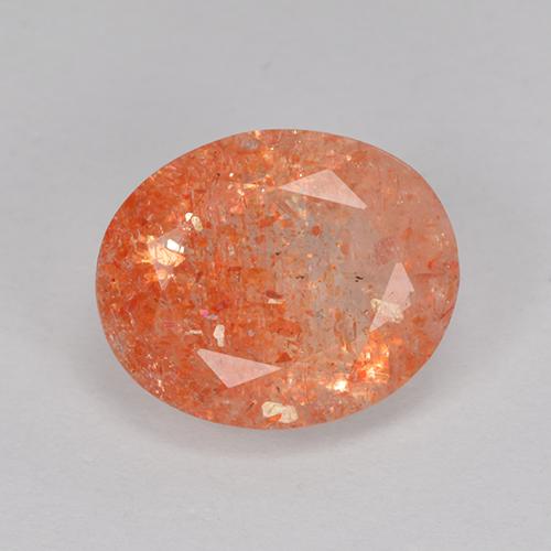 3.5 carat Oval 10.9x8.9 mm Red Sunstone Gemstone