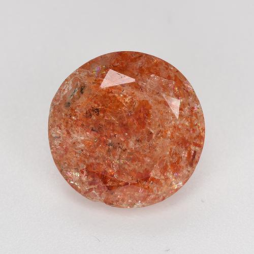 Orange Sunstone 4.1 Carat Round From India Gemstone