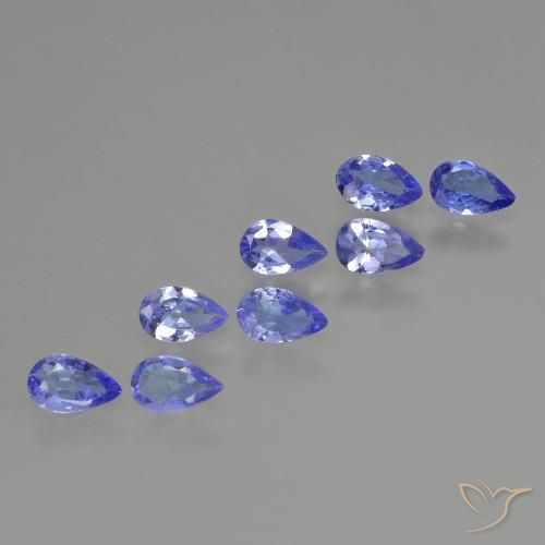 1.42 克拉蓝色坦桑石宝石, 梨形 松散坦桑石 来自坦桑尼亚, 天然宝石, 4.9 x 3.1 mm