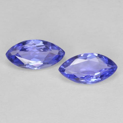 Intense Violet Blue Tanzanite Gem - 0.4ct Marquise Facet (ID: 617601)