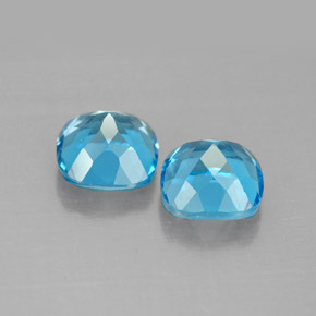 4ct (2 pcs) Swiss Blue Topaz Gems from Brazil