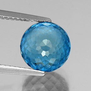 Blue Topaz 6.2 Carat Sphere / Ball from Brazil Gemstone