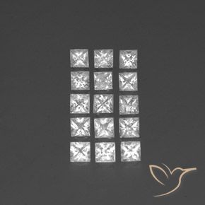 3.79ctw Natural White Topaz, Square, SI, Photo A