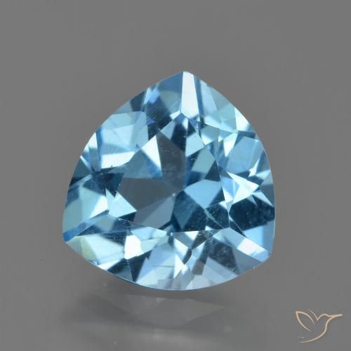 2.19ct Loose Sky Blue Topaz Gemstones | Trillion Cut | 7.2 x 6.8 mm ...