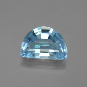 Azul Suizo Topacio Gema - 3.9ct Media luna (ID: 434313)