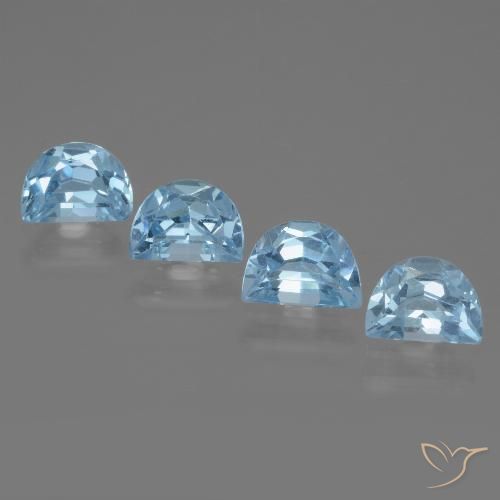 Celeste Topazio Gem - 1ct Sfaccettatura fantasia (ID: 434581)