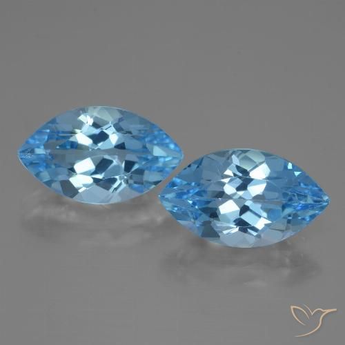8.20ctw Natural Sky Blue Topaz, Marquise, VVS-VS, Photo A