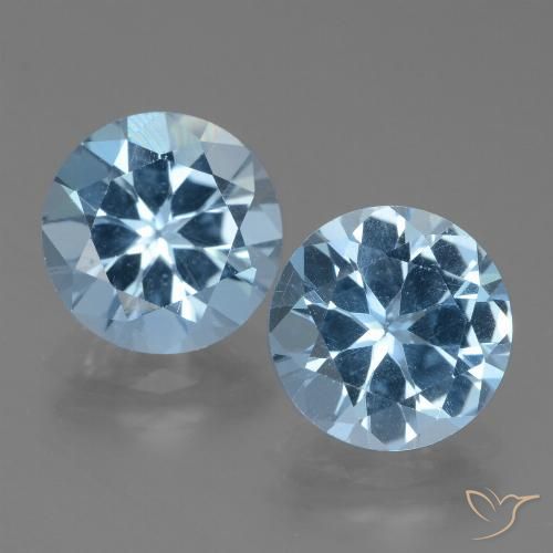6.32ctw Natural Swiss Blue Topaz, Round, VS, Photo A