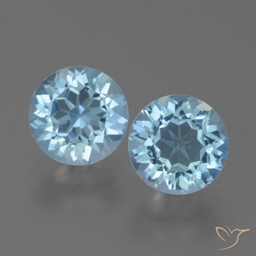 4.81ctw Natural Sky Blue Topaz, Round, VS, Photo A