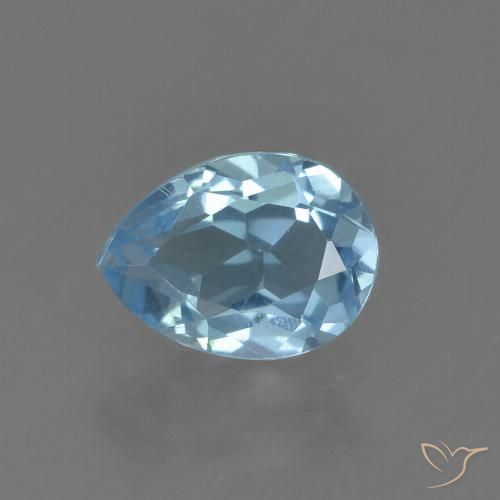 1.02ct Loose Swiss Blue Topaz Gemstone | Pear Cut | 7.1 x 5.2 mm ...