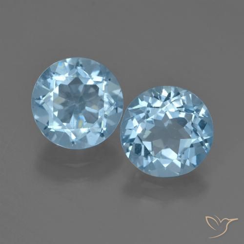 4.59ctw Natural Swiss Blue Topaz, Round, VS, Photo A