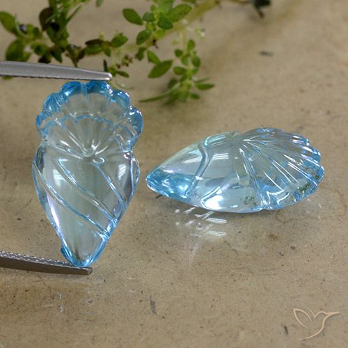 Azul Cielo Topacio Gema - 12.6ct Fruta tallada (ID: 474867)