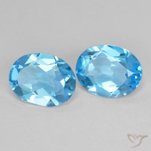 3.85ctw Natural Sky Blue Topaz, Oval, VS, Photo A