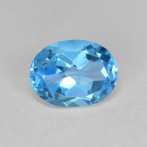 Swiss Blue Topaz Gem - 2.3ct Oval Facet (ID: 586164)