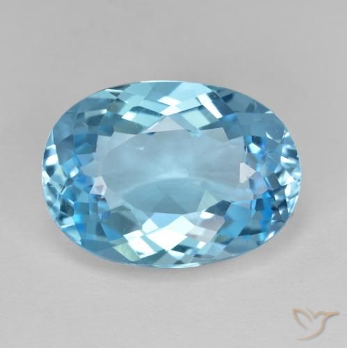 17.6 x 13.4mm Oval Facet Topaz from Brazil, Weight of 13.8ct, Natural ...