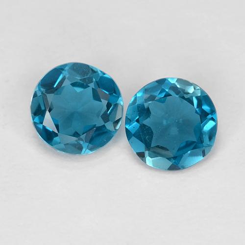 Blu London Topazio Gem - 0.5ct Sfaccettatura rotonda (ID: 630285)