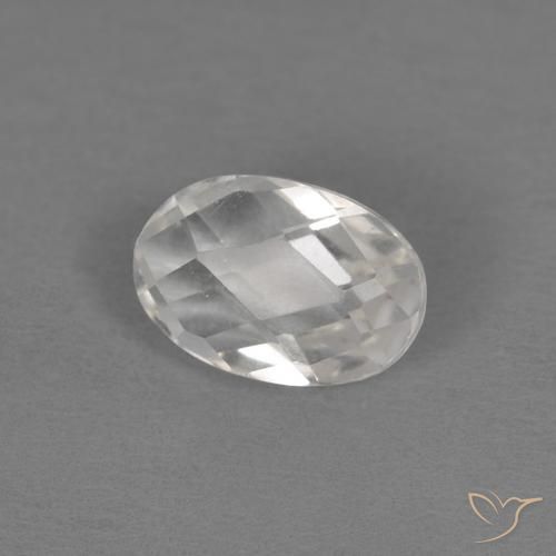 0.61ct Natural White Topaz, Oval, VVS, Photo A