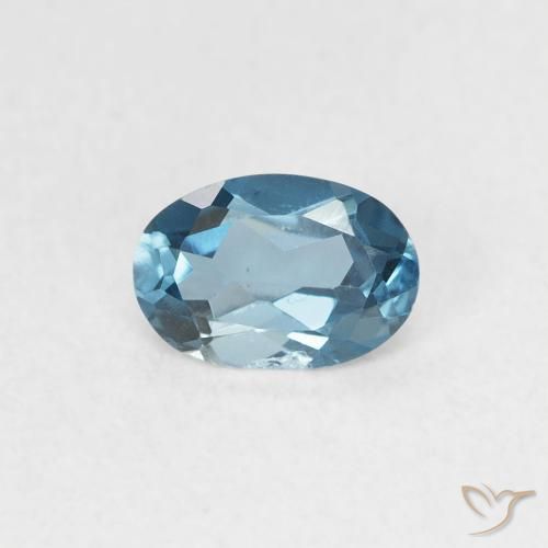 0.56ct Natural London Blue Topaz, Oval, VVS, Photo A
