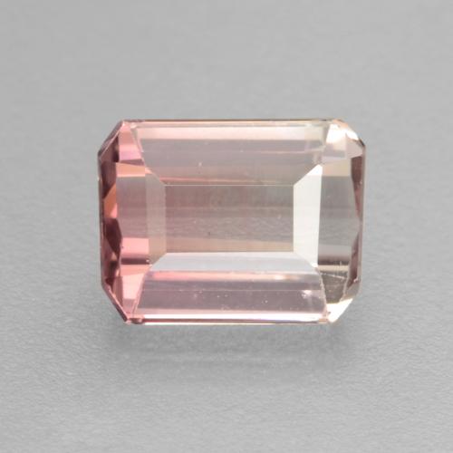 Bi Color Tourmaline 0 9ct Octagon Emerald Cut From Mozambique Gemstone