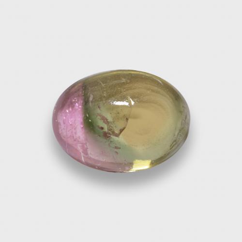 Двуцветный Турмалин Камень - 1.6ct Овал Кабошон (ID: 580112)
