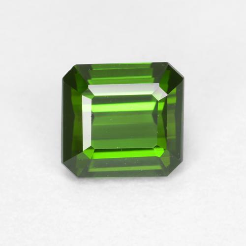 ミディアムダークグリーン トルマリン 宝石 - 0.7ct 八角形ステップカット (ID: 628058)