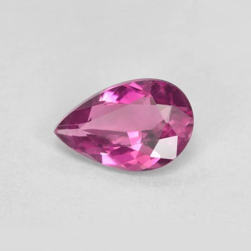 明るい紫 トルマリン 宝石 - 0.6ct ペアーファセット (ID: 628064)