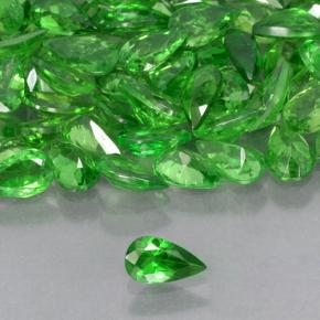 鮮やかなグリーン ツァボライトガーネット 宝石 - 0.2ct ペアーファセット (ID: 503312)