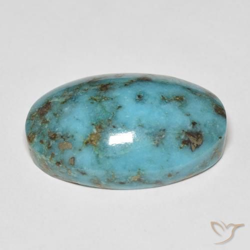 21.29ct Blue Green Turquoise Gemstone | Oval Cut | 22.7 x 15.4 mm ...