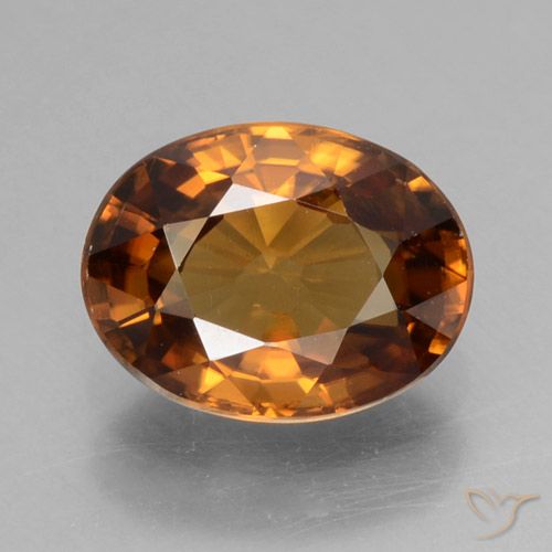 1.85 carat Orange Zircon Gemstone | Oval loose Zircon from Tanzania ...