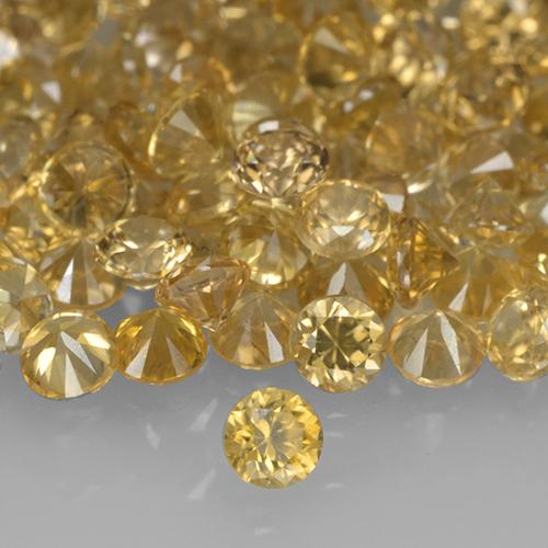 Golden Zircon 0.1ct Round from Tanzania Gemstone