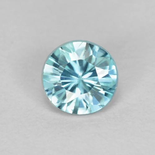 ライトブルー ジルコン 宝石 - 0.5ct ダイヤモンドカット (ID: 627240)