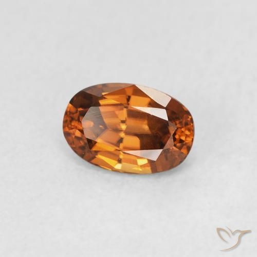 0.82 carat Orange Zircon Gemstone for Sale | Oval loose Zircon from ...