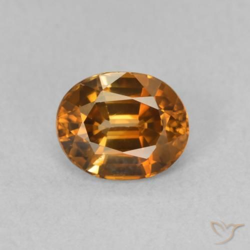 1.06 carat Orange Zircon Gemstone for Sale | Oval loose Zircon from ...