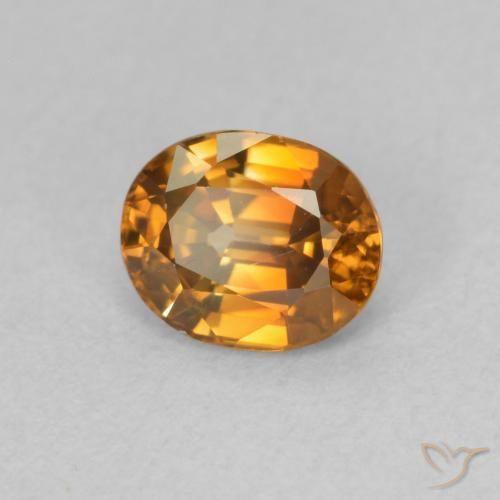 1.06 carat Orange Zircon Gemstone for Sale | Oval loose Zircon from ...