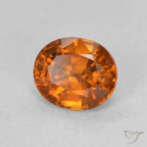 1 carat Orange Zircon Gemstone for Sale | Oval loose Zircon from ...