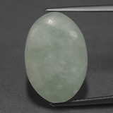 thumb image of 9.9ct Oval Cabochon Grey Green Jadeite (ID: 422617)